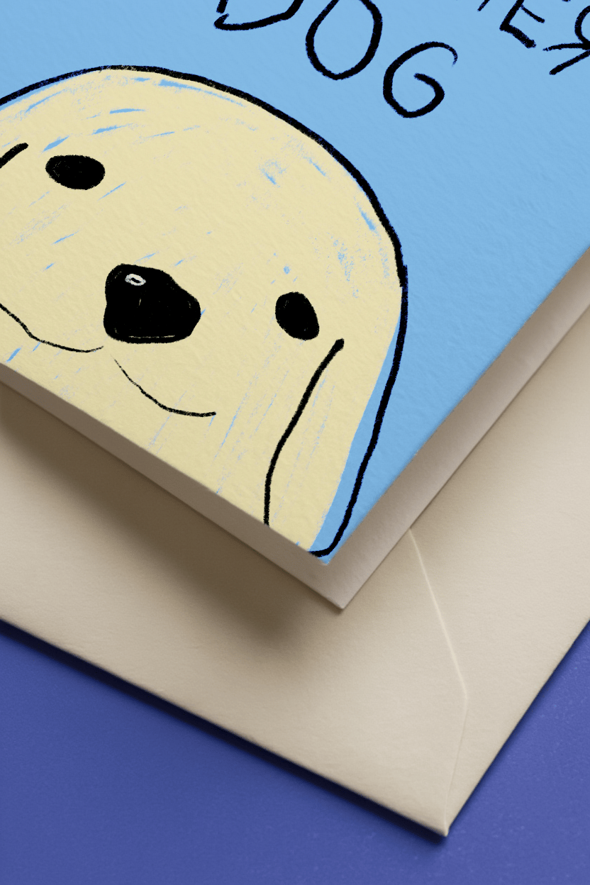 Happy Father's Dog Card mockup 3