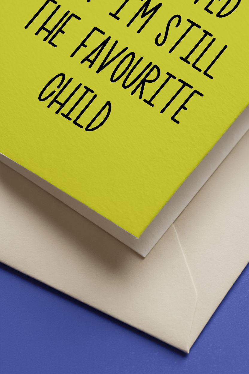 Favourite Child Graduation Card mockup 3