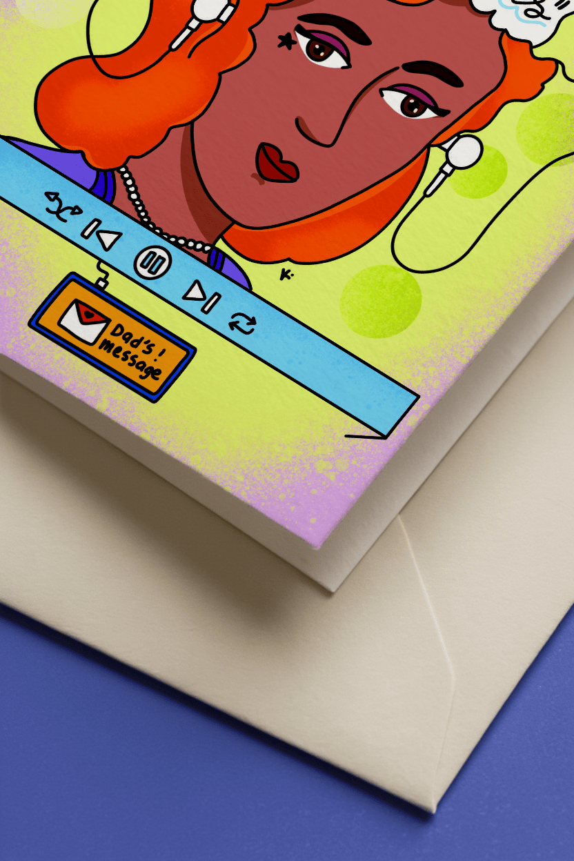Voice in My Head Dad Card mockup 3