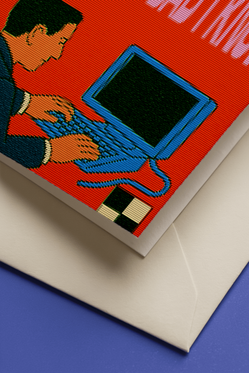 Hardest Working Dad Card mockup 3