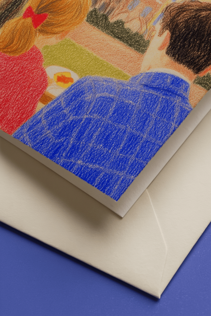 Breakfast in the Park Father's Day Card mockup 3