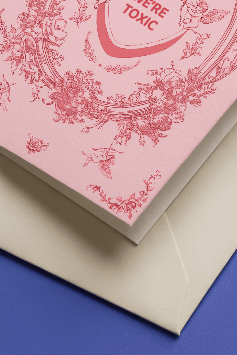 We’re Toxic Love Card mockup 3