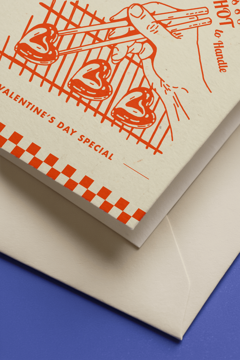 Eat Tonight Valentine Card mockup 3