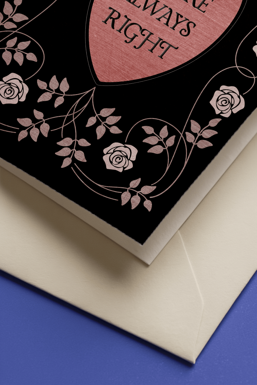 You're Always Right Valentine Card mockup 3
