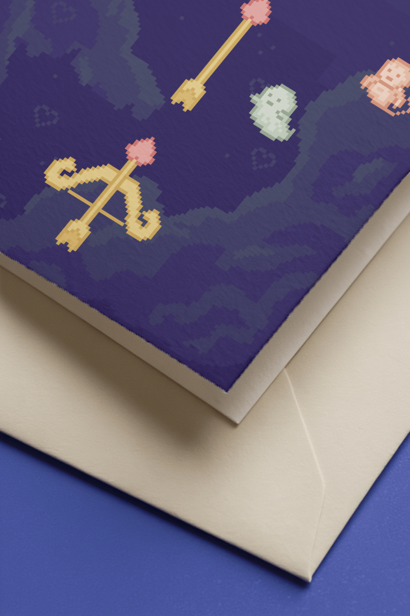 Cupid’s Arcade Love Card mockup 3