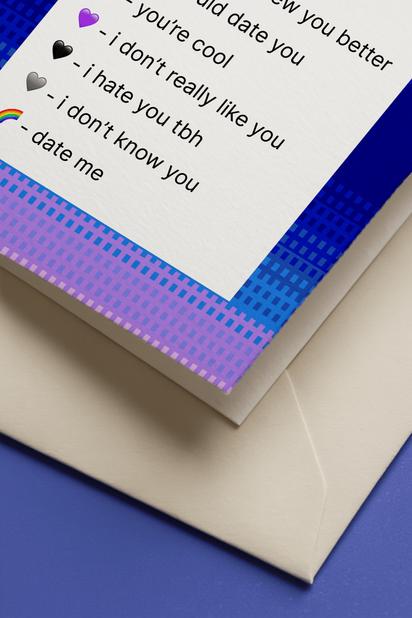 Color Code My Feelings Card mockup 3