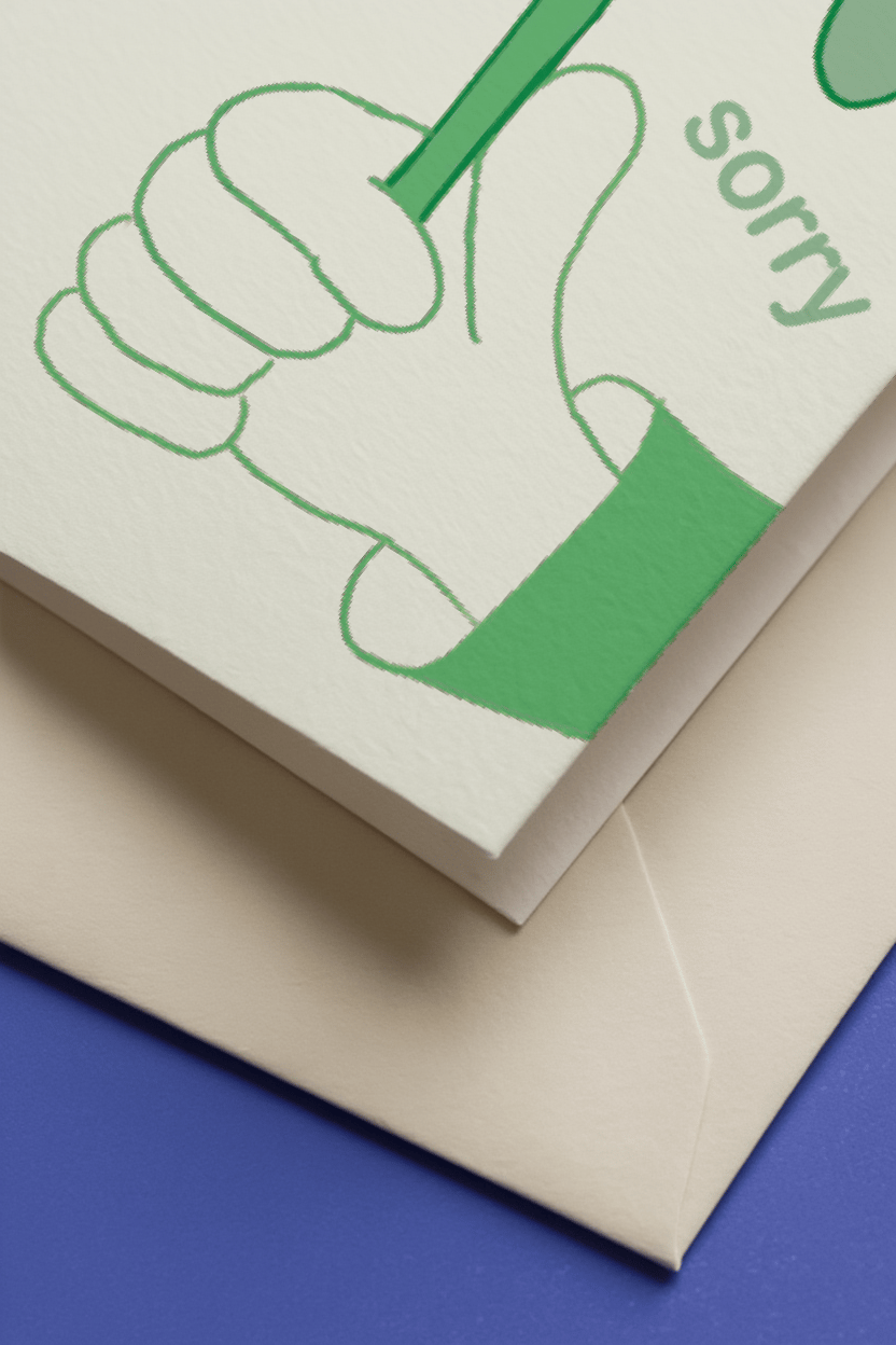 I'm Sorry Flower Card mockup 3