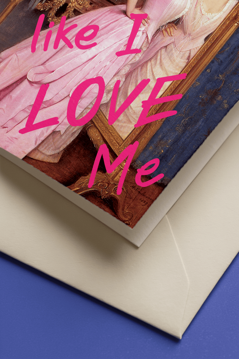 Love You Like I Love Me Card mockup 3