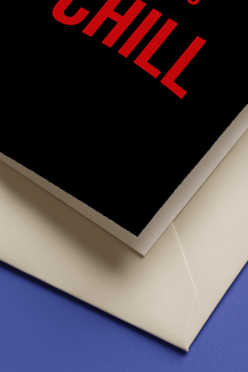 Let’s Chill Love Card mockup 3
