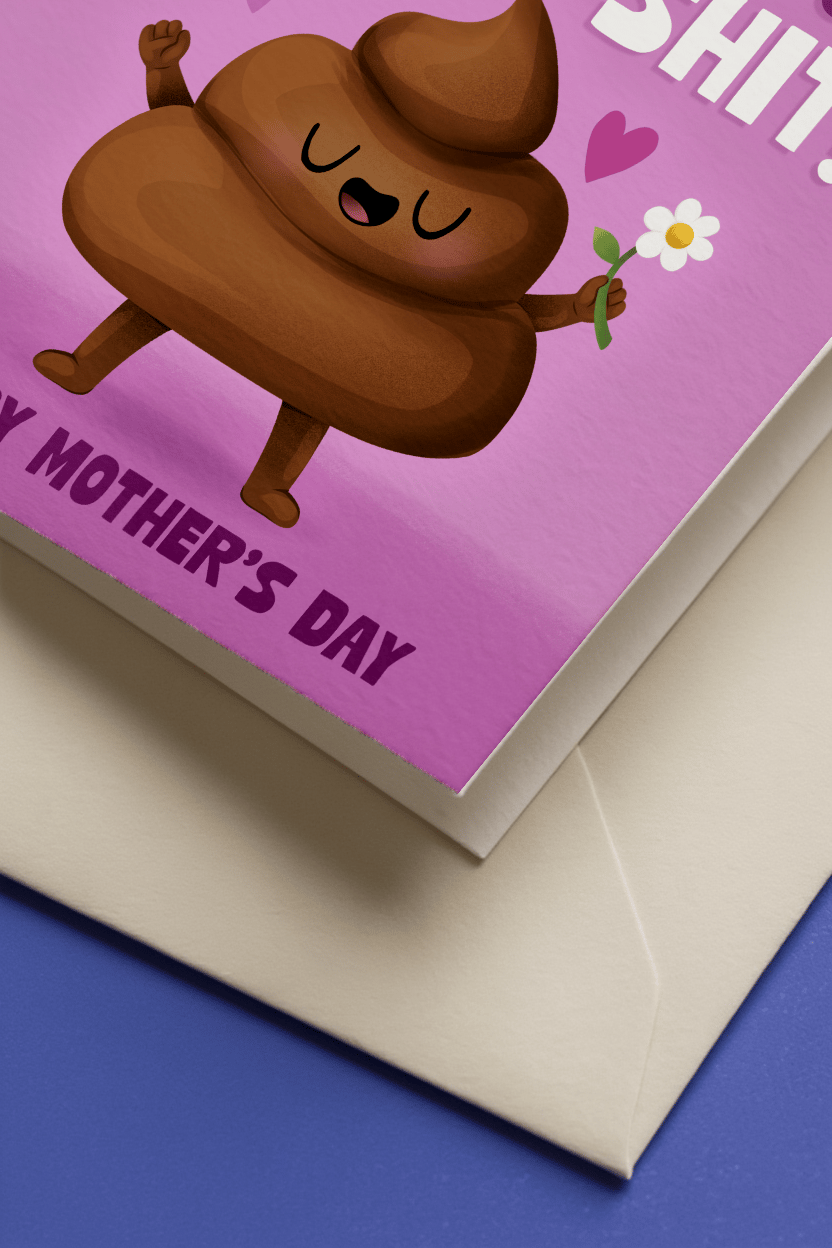 Little Shit Mother's Day Card mockup 3