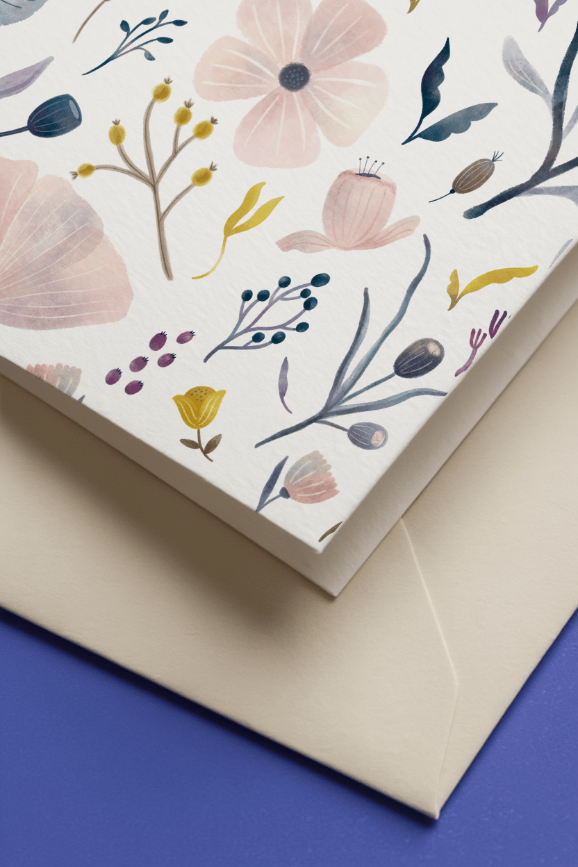 World’s Best Mom Floral Card mockup 3