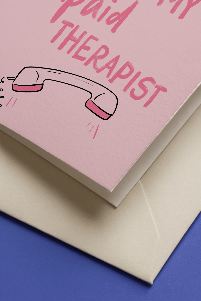 Unpaid Therapist Mom Card mockup 3