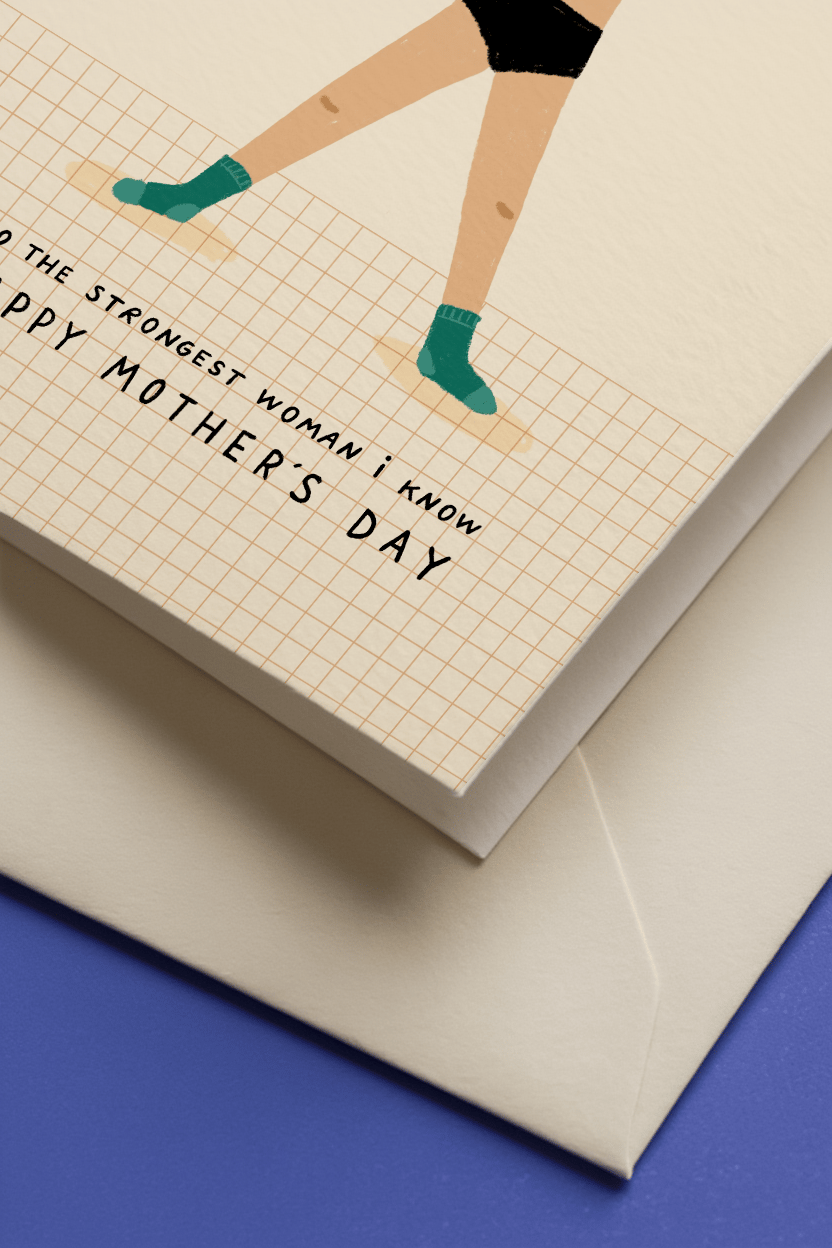 Strongest Woman I Know Mom Card mockup 3