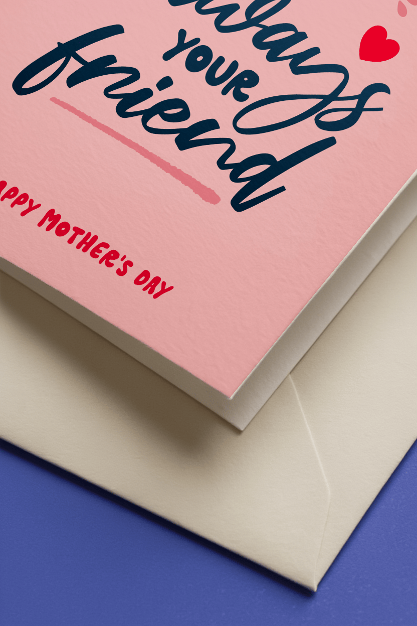 Forever Your Baby Always Your Friend Card mockup 3