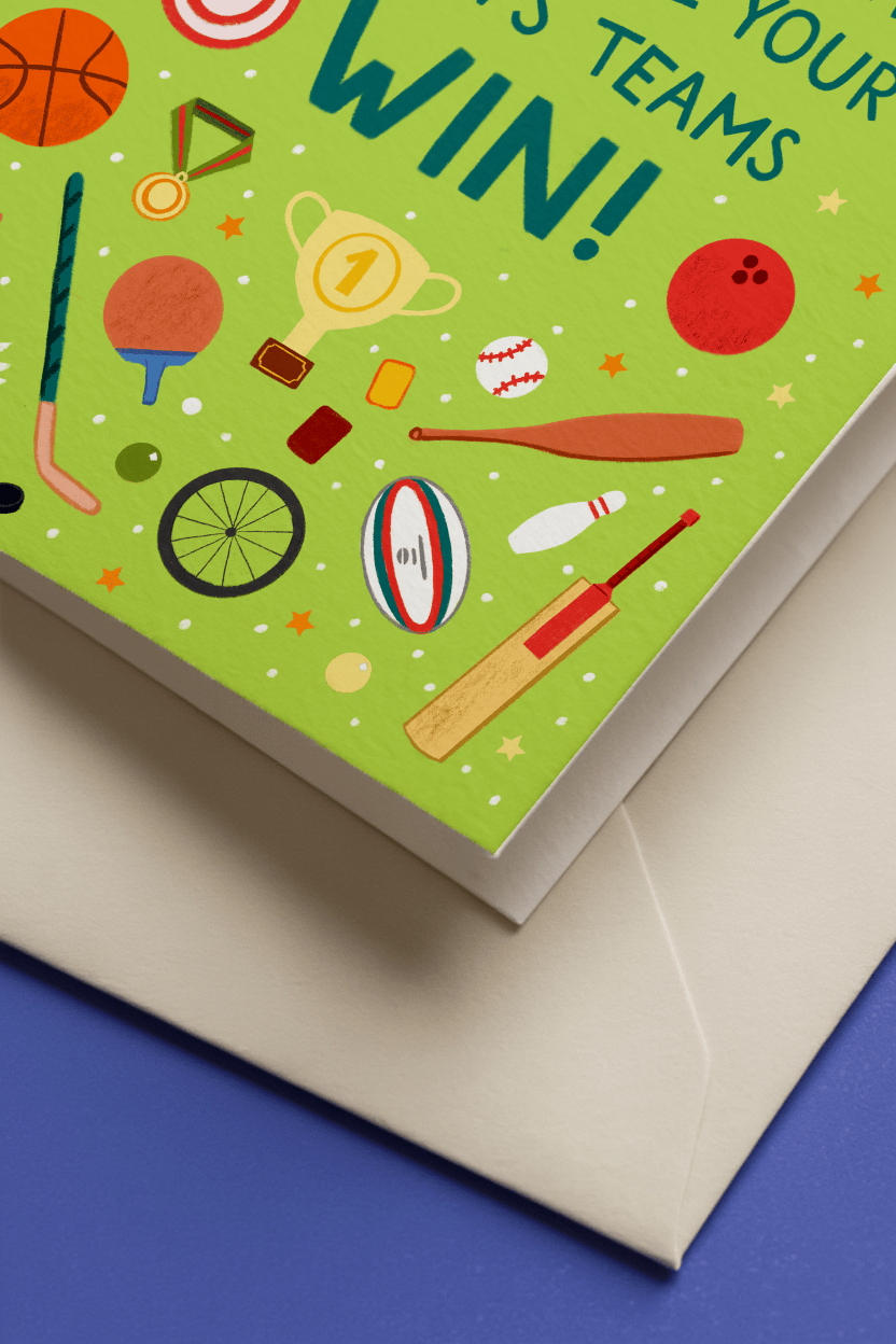 Sports Fan Birthday Card mockup 3