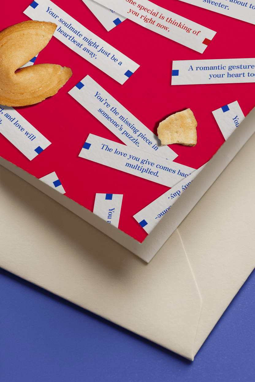 Fortune Cookie Love Card mockup 3