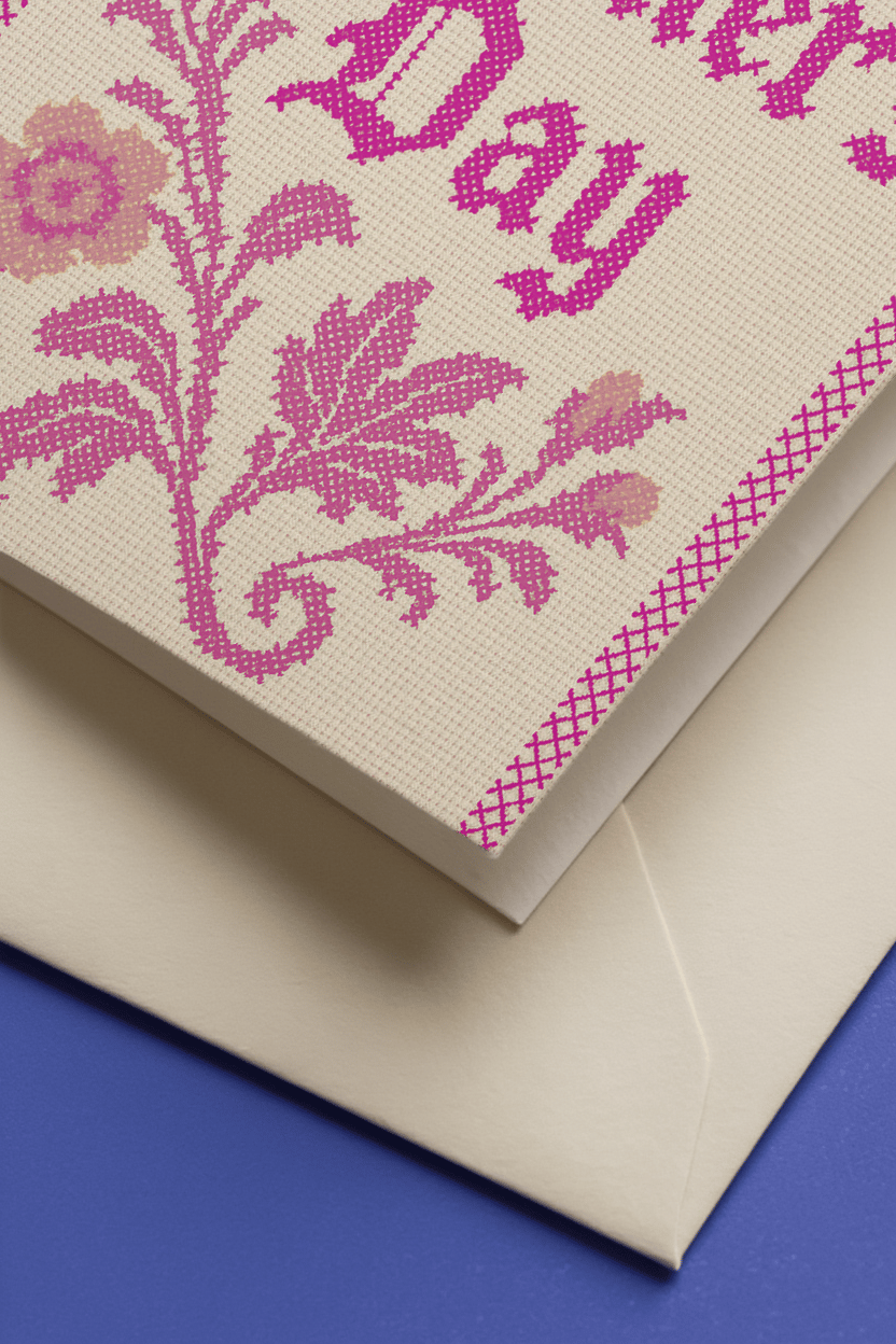 Cross-Stitched Happy Mother’s Day mockup 3