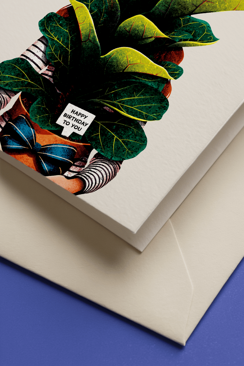 Plant Lady Birthday Card mockup 3