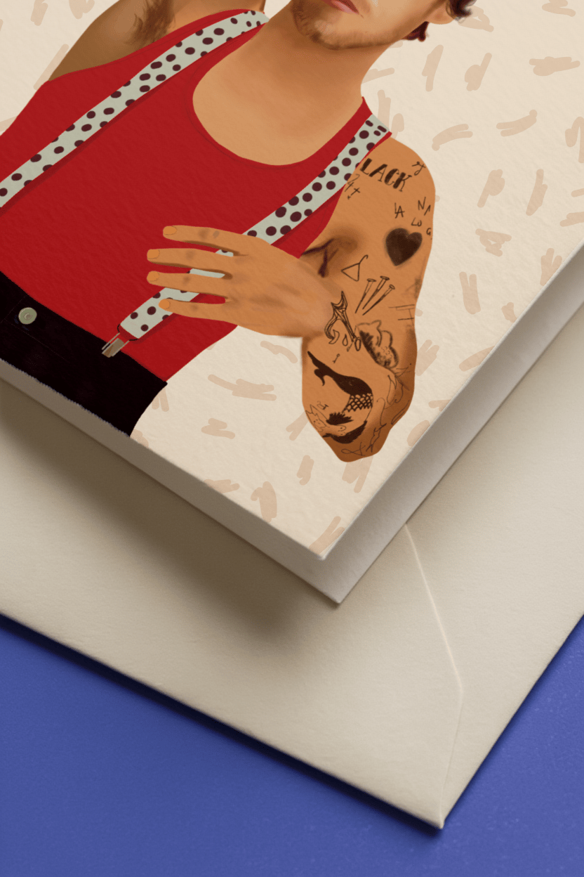 Harry Styles Birthday Humor Card mockup 3