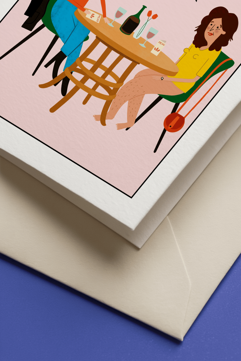 Bottomless Brunch Misunderstanding Card mockup 3