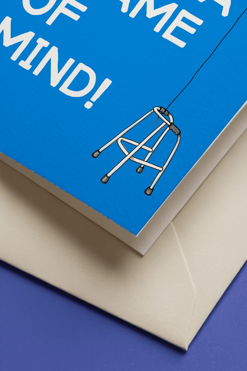 Age Is Just a Frame of Mind Card mockup 3