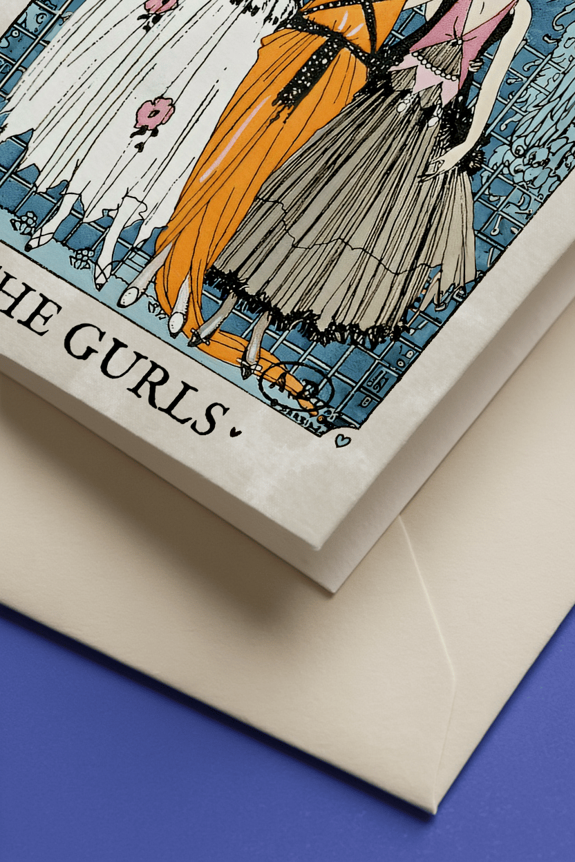 The Gurls Vintage Card mockup 3