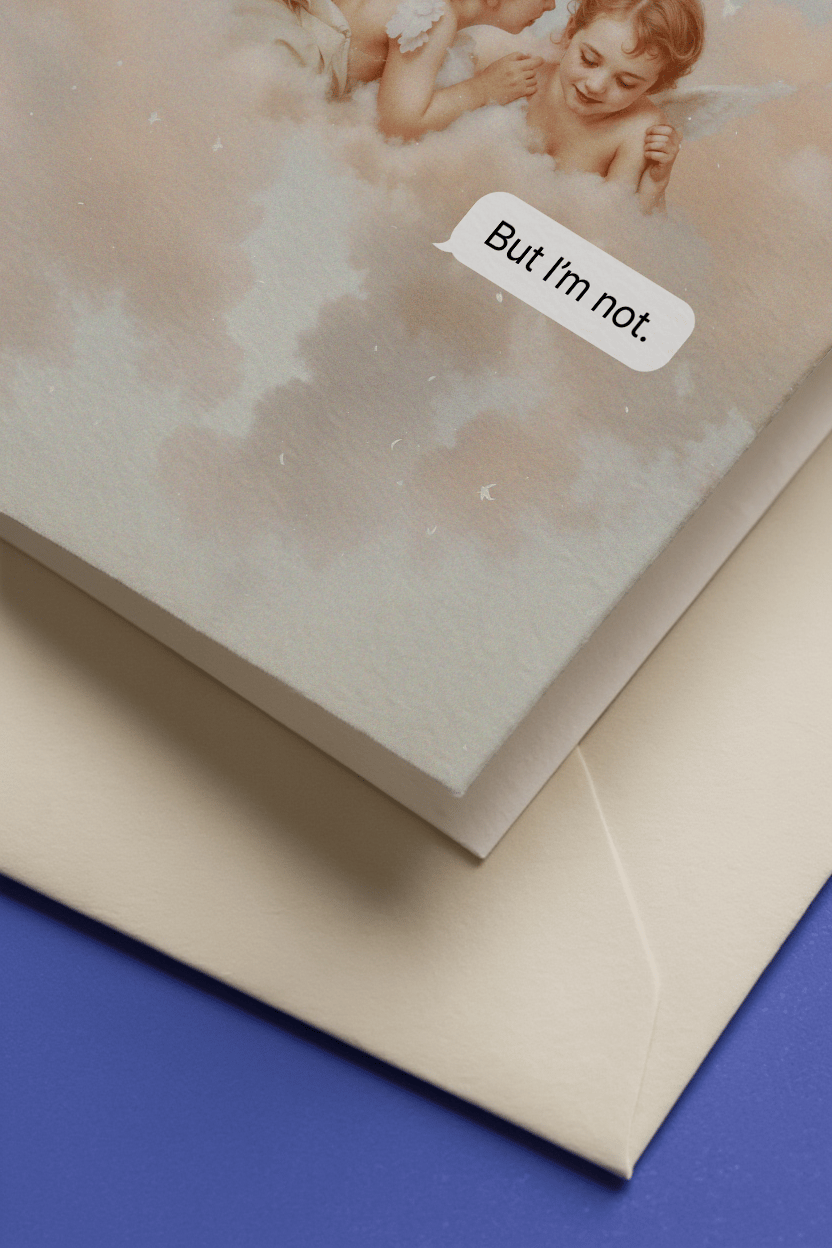 Love Is Patient Angel Card mockup 3