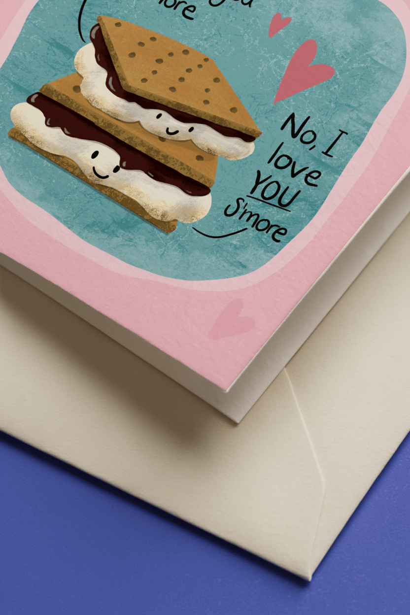S'more Love Valentine's Card mockup 3