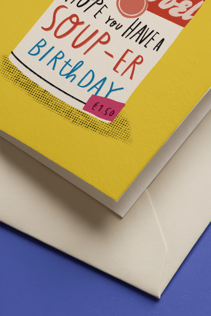 Soup-er Birthday Card mockup 3
