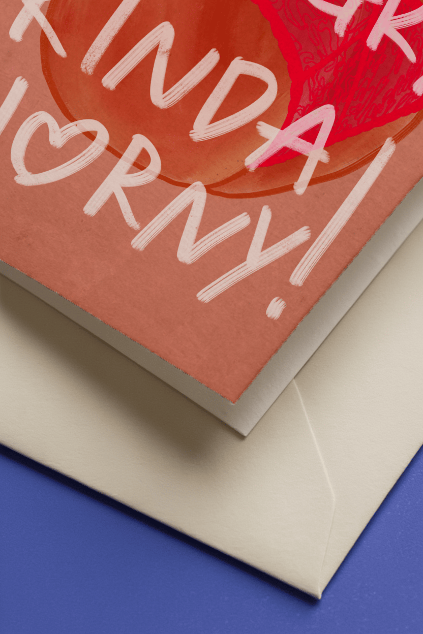 Kinda Hungry Kinda Horny Card mockup 3