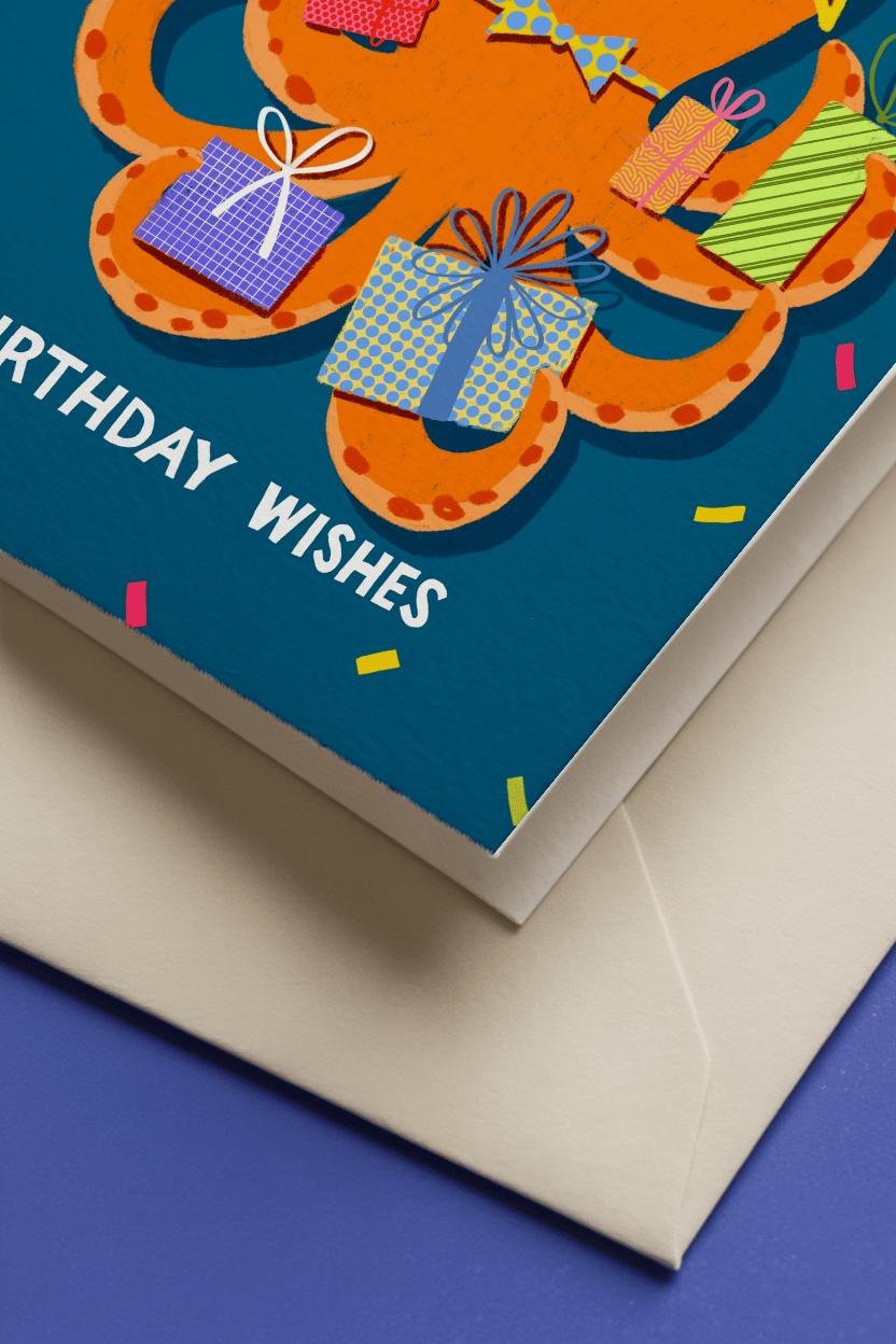 Octopus Birthday Wishes mockup 3