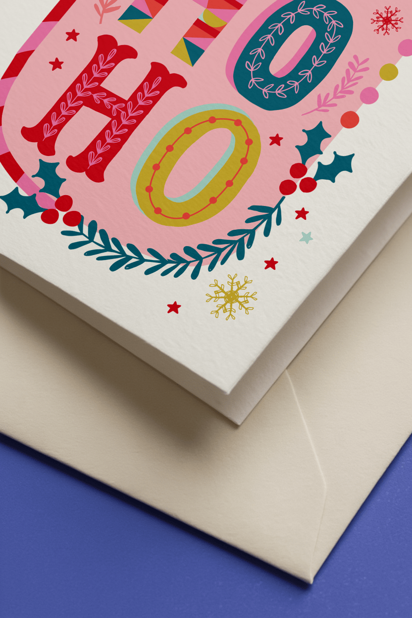Festive Ho Ho Ho Christmas mockup 3