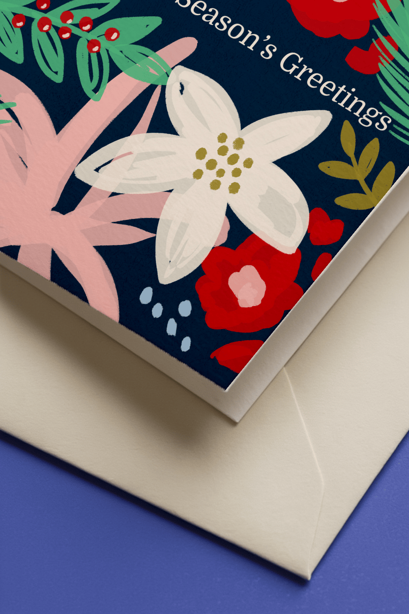 Festive Floral Greetings mockup 3