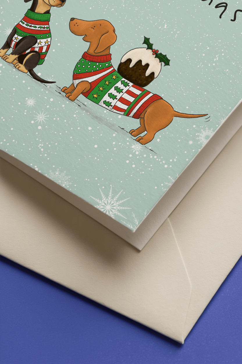 Christmas Dogs in Festive Sweaters mockup 3