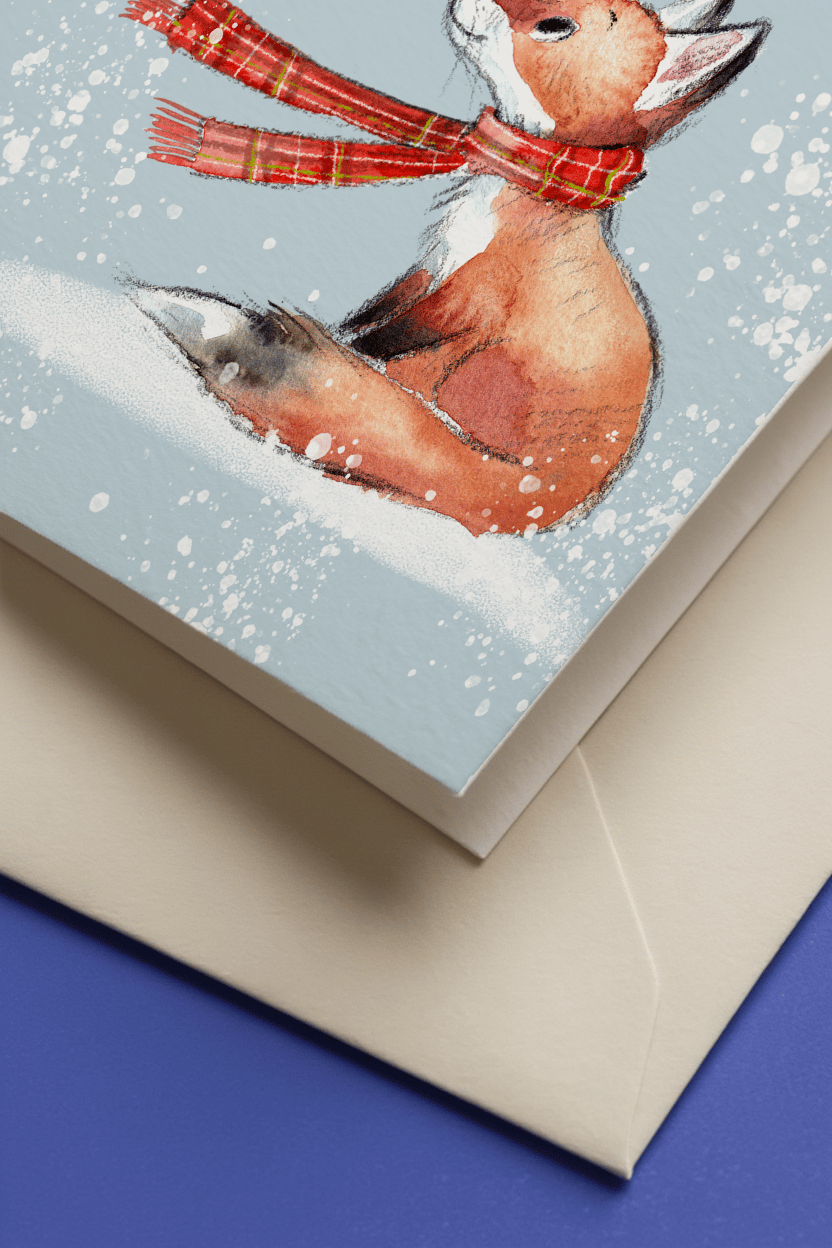 Merry Christmas Fox mockup 3