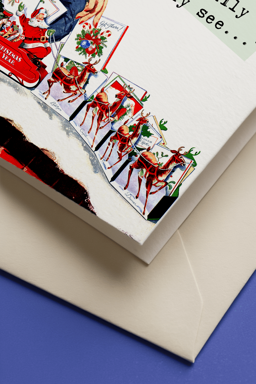 Relatable Retro Christmas Card mockup 3