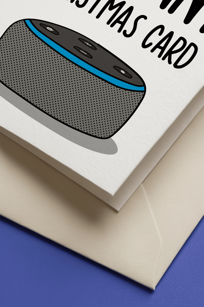 Alexa Funny Christmas Card mockup 3