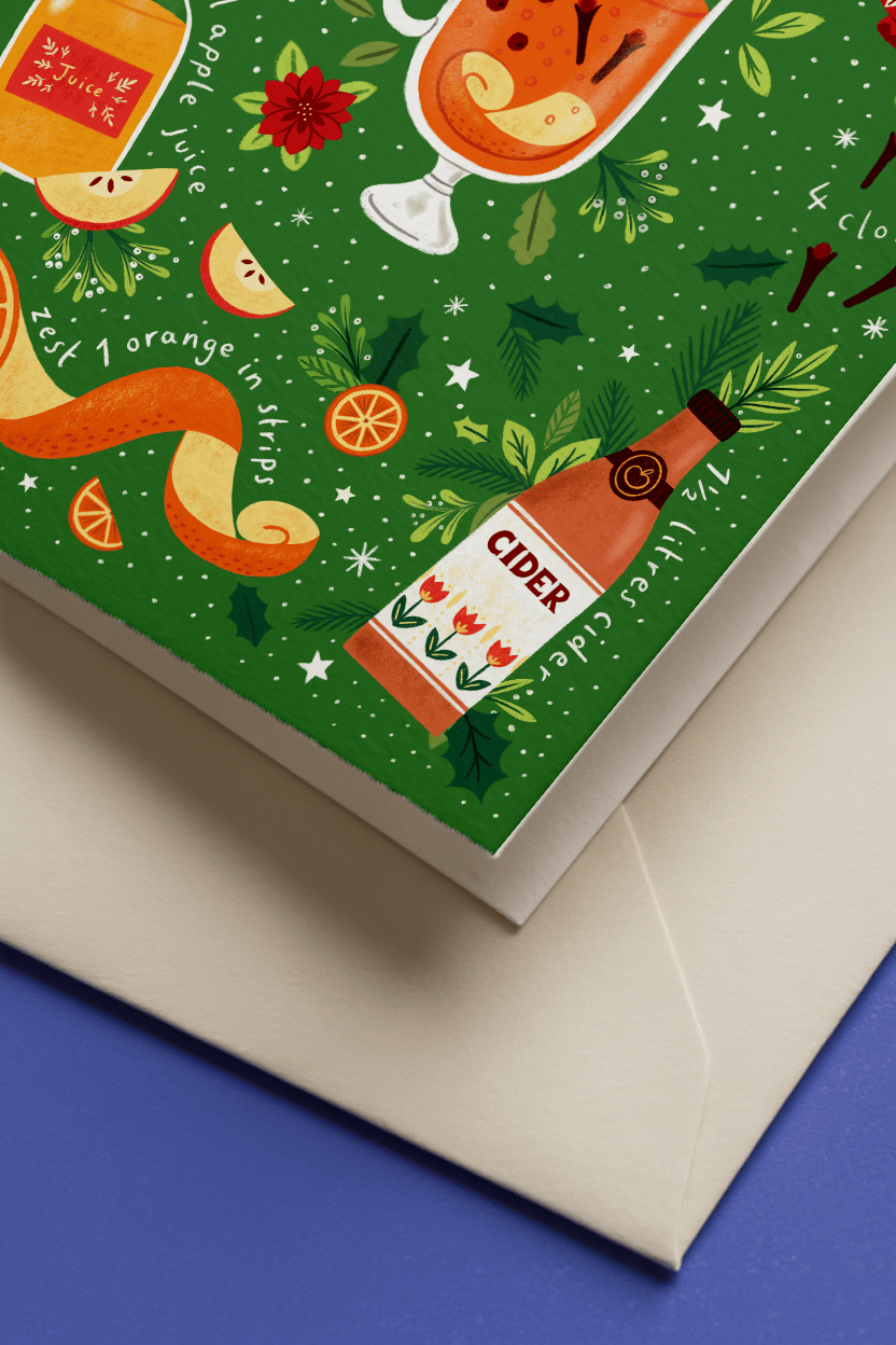 Mulled Cider Recipe Illustration mockup 2