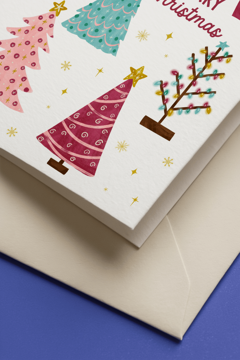 Whimsical Christmas Trees mockup 3