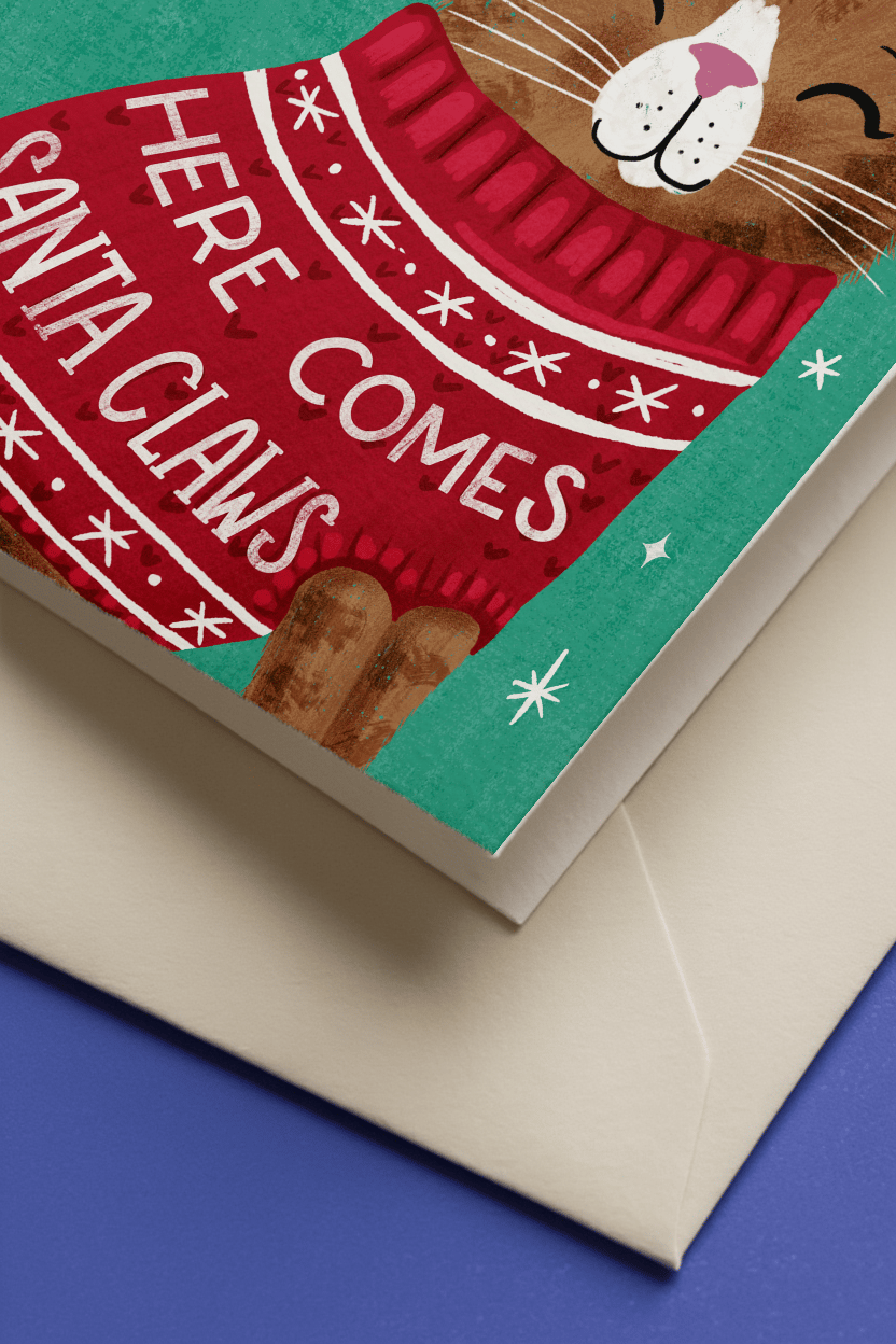 Here Comes Santa Claws mockup 3