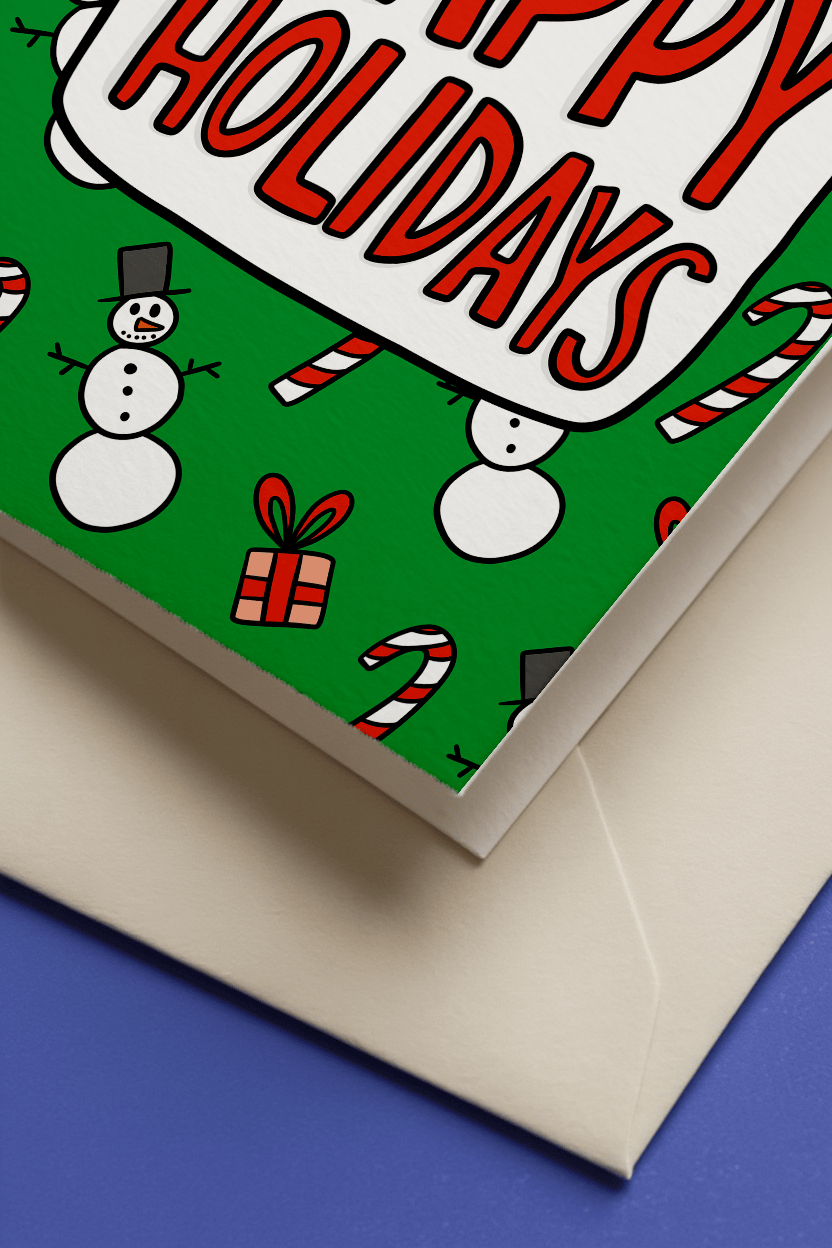 Happy Holidays Christmas Card mockup 2