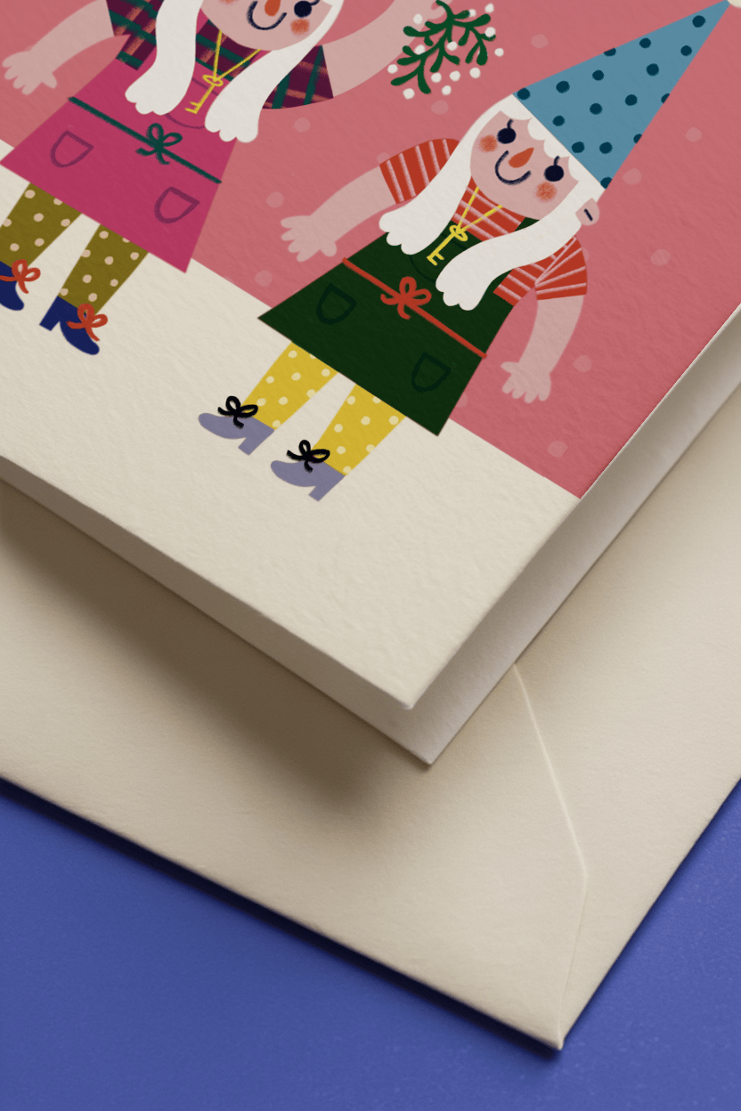 All I Want For Christmas Gnome Card mockup 3