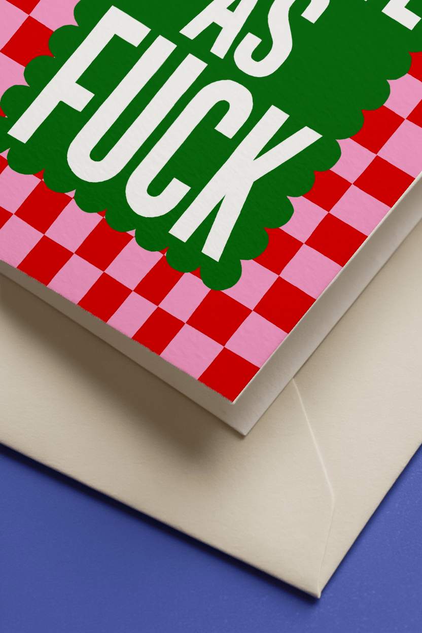 Festive As F*** Christmas Card mockup 2