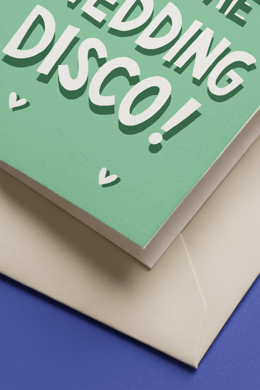 Wedding Disco Celebration Card mockup 3