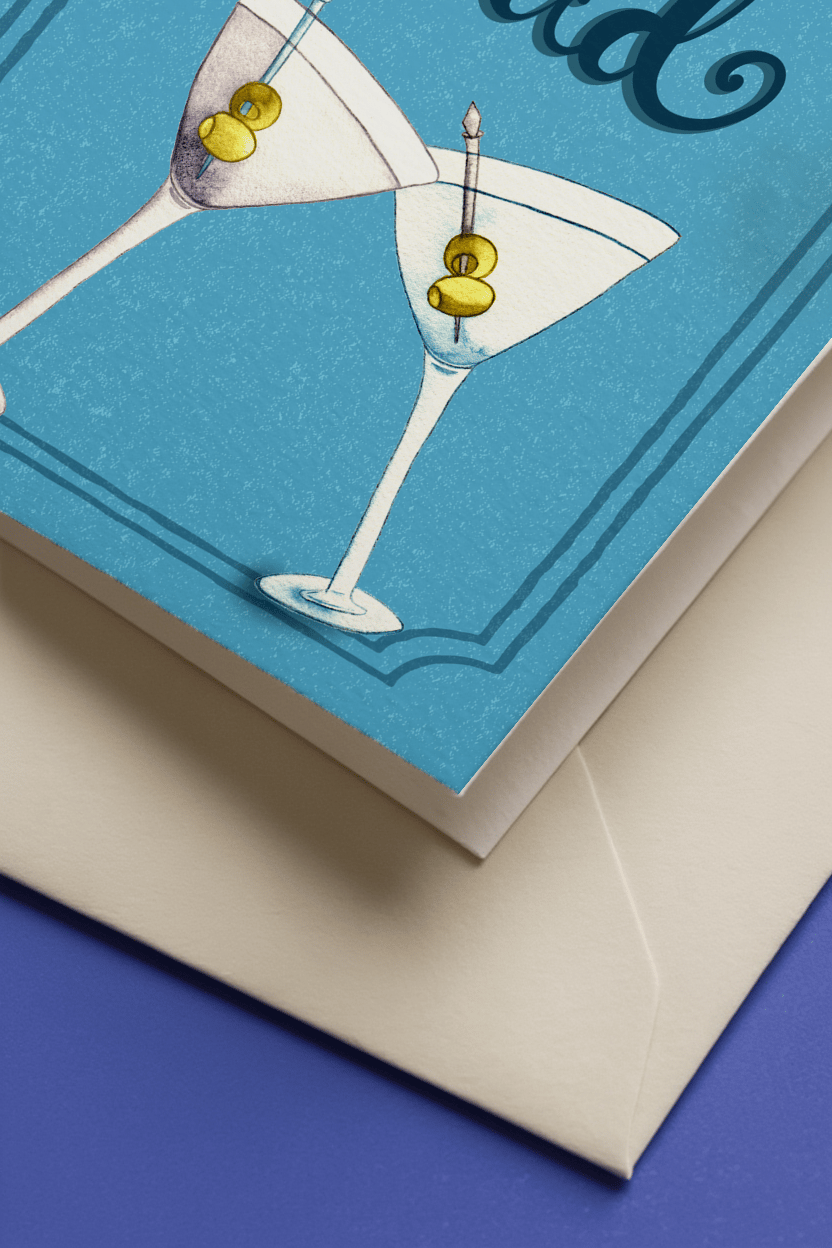 Cheers Dad Martini Card mockup 3
