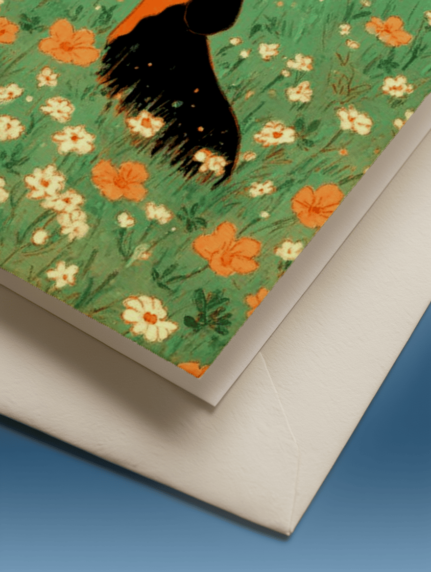 wiener dog in a field mockup 3