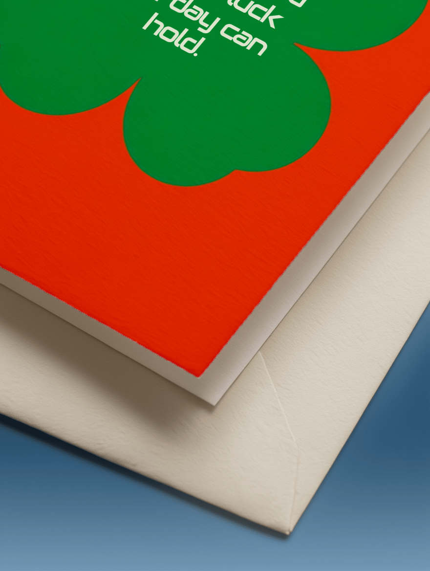 Good Luck Clover Card mockup 3