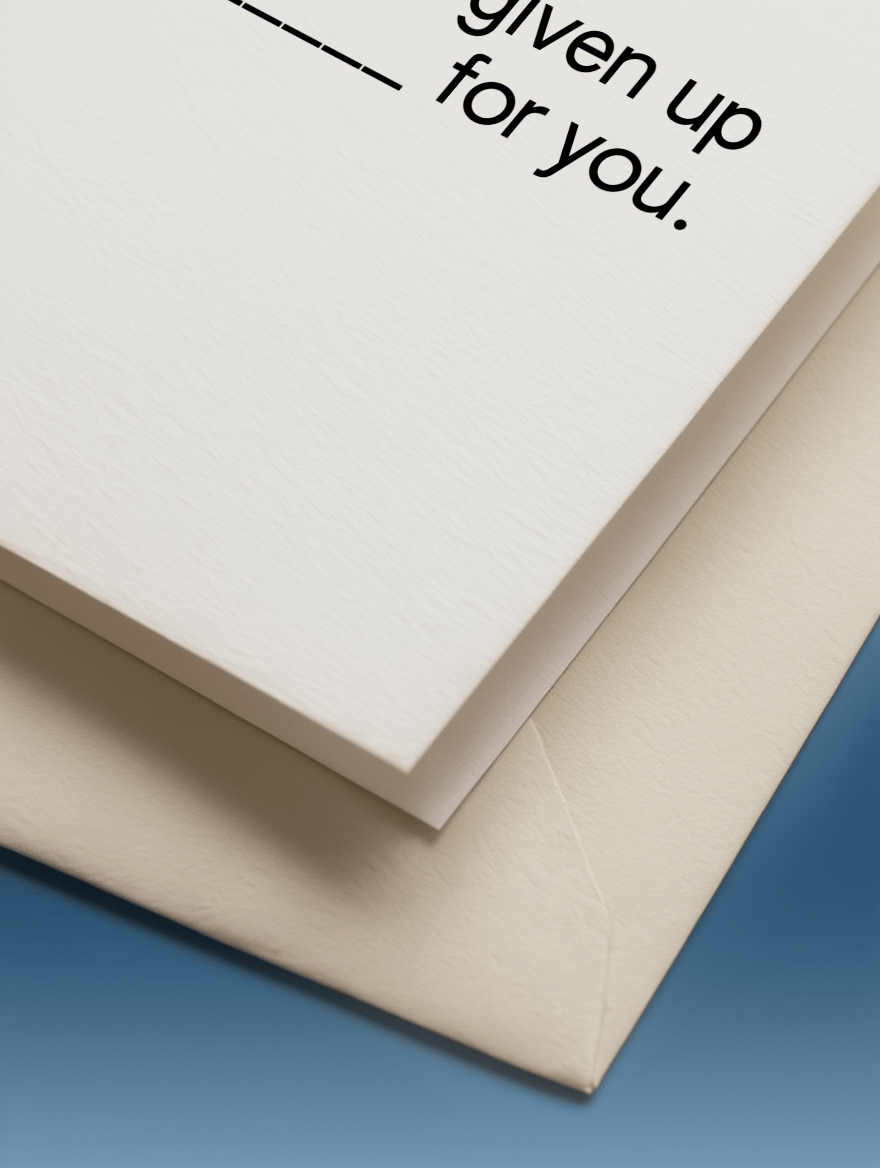 I'd Do Anything for You Card mockup 3