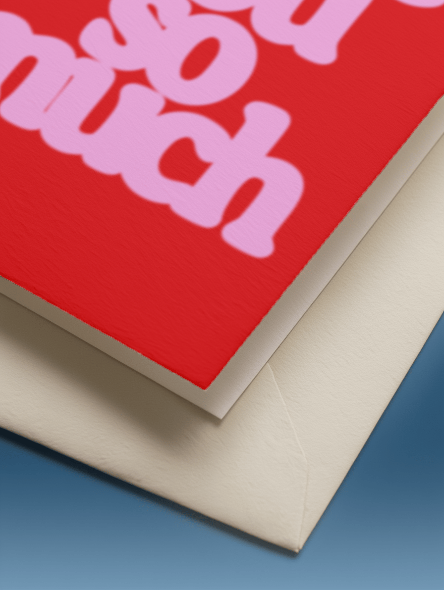 Bold Love Statement Card mockup 3