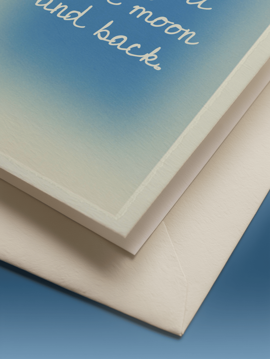To the Moon and Back Card mockup 3